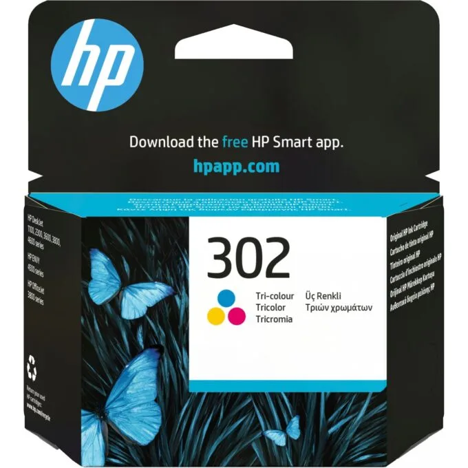 HP 302 Tri-Color Ink Cartridge - F6U65AE - Cyan, Magenta, Yellow — image 1