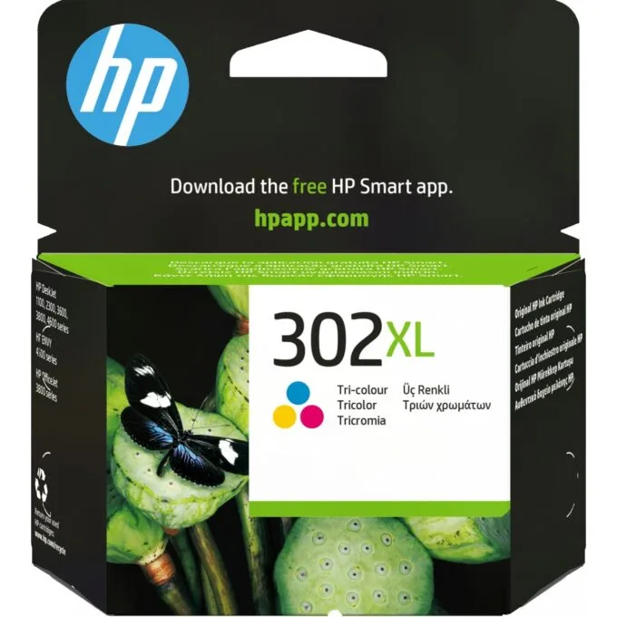 HP 302 XL Ink Cartridge - F6U67AE - Color — image 1