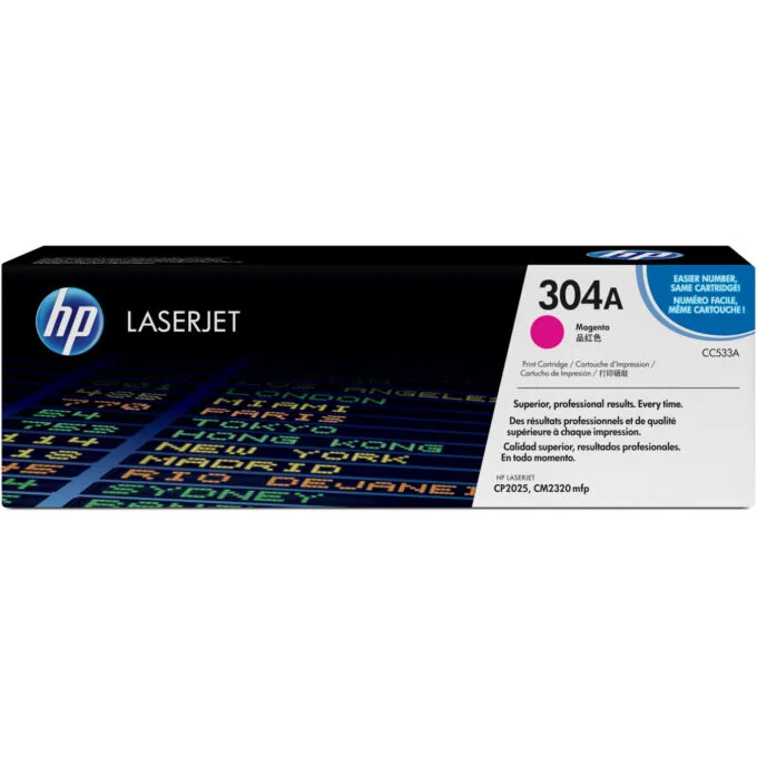 HP 304A Original Magenta LaserJet Toner Cartridge - CC533A - Standard Yield, 2,800 Pages, ColorSphere — image 1