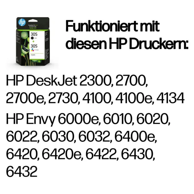 HP 305 2-PACK TRI-COLOR BLACK — image 1