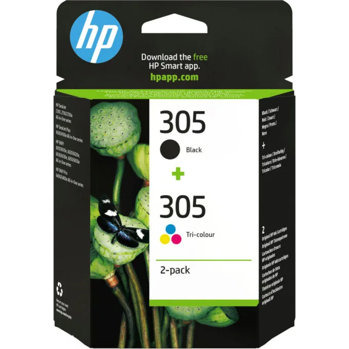 HP 305 Original Ink Multipack - 6ZD17AE - Black + Tri-color (BK,C,M,Y), Standard Yield — image 1