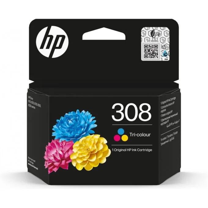 HP 308 Tri-color Original Ink Cartridge - HP 308 - Color: Tri-color — image 1