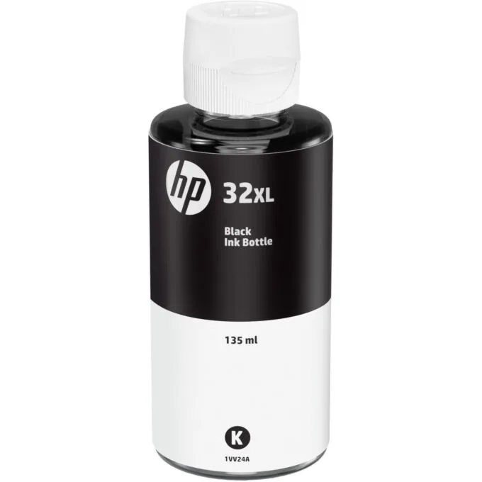 HP 32 Black Original Ink Bottle - 135 ml XL High-Yield Pigment Ink — image 1