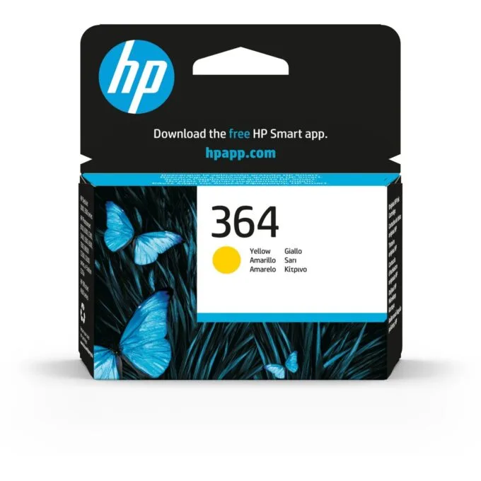 HP 364 Original Ink Cartridge - CB320EE - BA1 yellow standard capacity 3ml 300 pages 1-pack with Vivera Ink cartridge — image 1