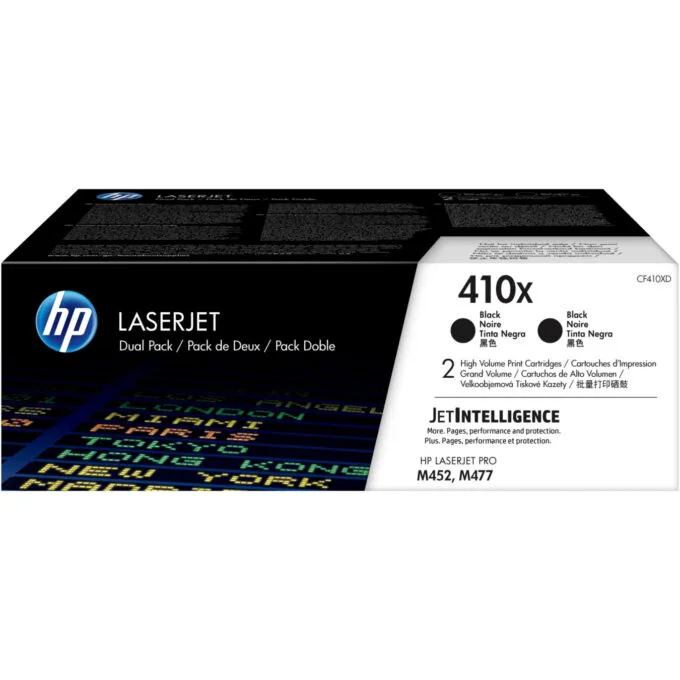 HP 410X - CF410XD - Original High Yield Black LaserJet Toner Cartridges — image 1