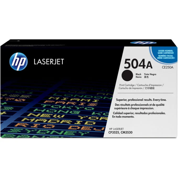 HP 504A Toner - CE250A - Original Black Cartridge, 5,000-page Yield — image 1