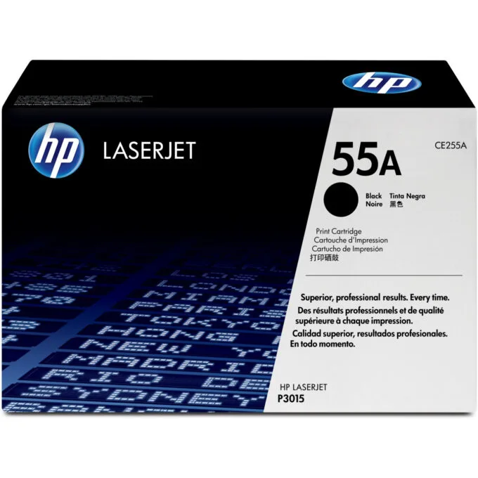 HP 55A (CE255A) Original Black LaserJet Toner Cartridge - Standard Yield 6,000 pages - 1 Pack — image 1