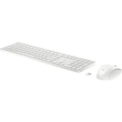 HP 655 Wireless Keyboard & Mouse Combo - White - Full-size (100%), RF 2.4 GHz, Battery-powered