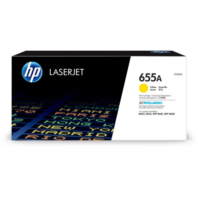 HP 655A - CF452A - Original Yellow LaserJet Toner Cartridge, 10,500-page Yield — image 1