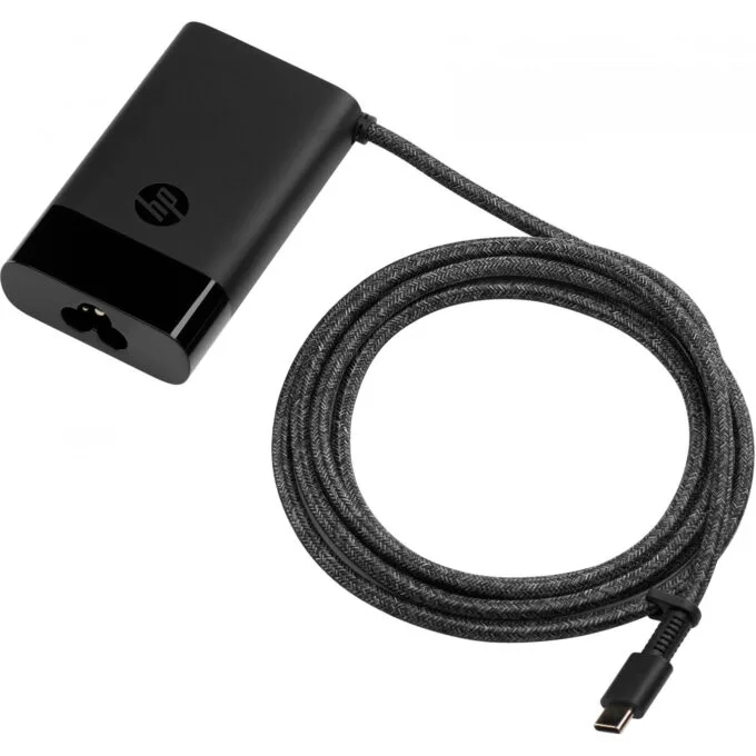 HP 65W USB-C Laptop Charger - 115–230V AC - Black — image 1