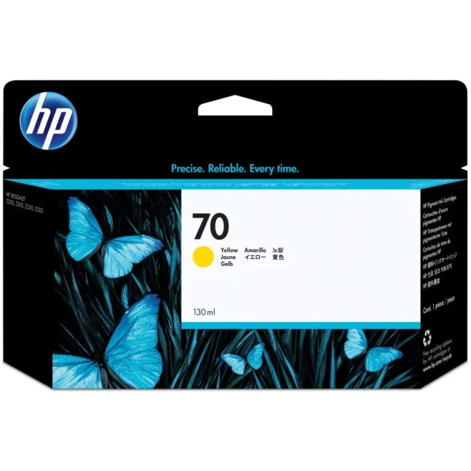HP 70 original Ink cartridge - C9454A - Yellow, 130ml, 1-pack — image 1