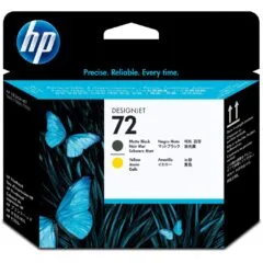 HP 72 Original Printhead - C9384A - Matte Black and Yellow, Standard Capacity, 1-Pack
