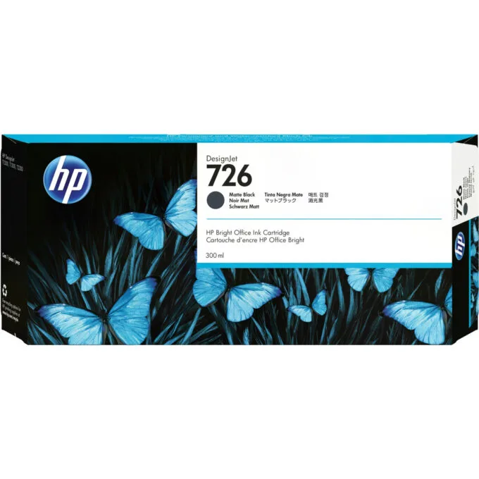 HP 726 - CH575A - Matte Black Ink Cartridge, 300ml, Original, DesignJet — image 1
