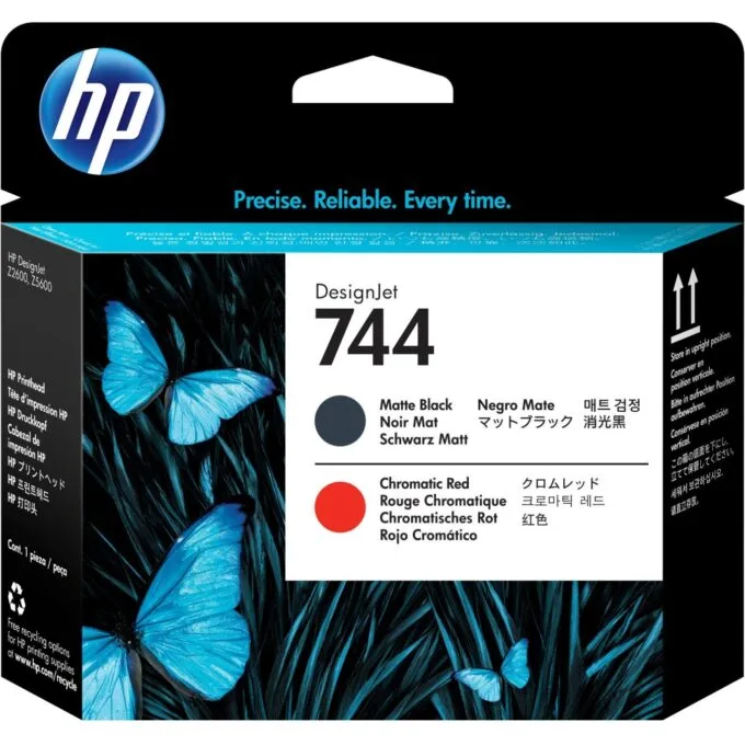 HP 744 Printhead Matte Black & Red - 744 - — image 1