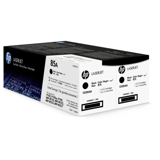 HP 85A Original LaserJet Toner Cartridge CE285AD - Black, Standard Yield - 2-Pack — image 2