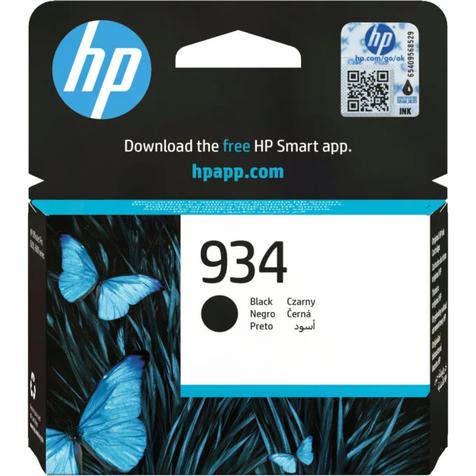 HP 934 Original Black Ink Cartridge - C2P19AE - Pigment Ink, Standard Yield — image 1