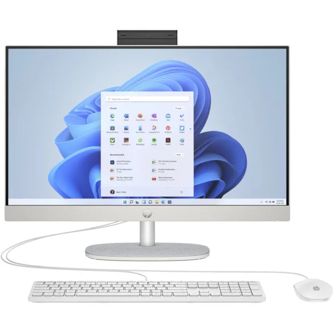 HP All-in-One 24-cr0006ng - Shell White - Ryzen 5 7520U, 16GB, 512GB SSD, 23.8" FHD IPS, Windows 11 Home — image 1