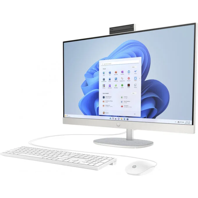 HP All-in-One 27-cr0007ng - 27-inch FHD IPS, AMD Ryzen 5 7520U, 16GB, 512GB SSD, White, Windows 11 Home — image 2