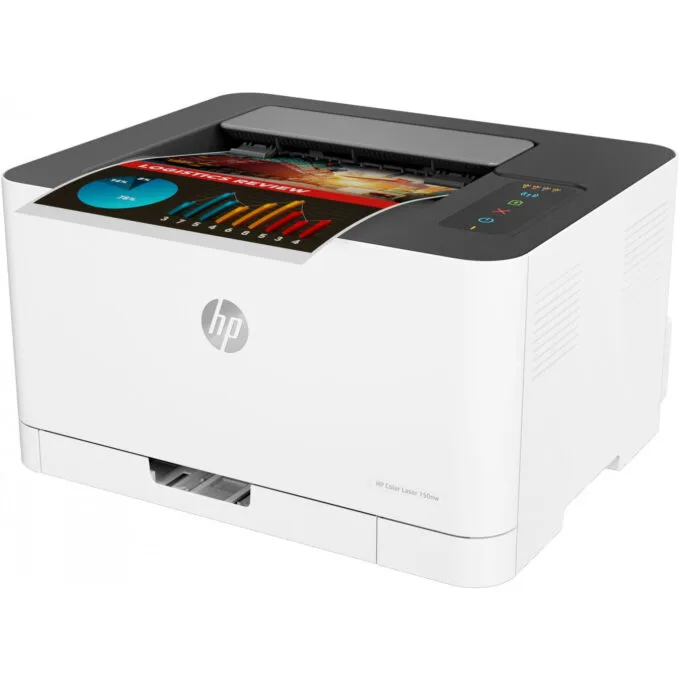 HP Color Laser 150nw - 150nw - A4 Color Laser Printer with Wi-Fi, Ethernet, USB 2.0, 64MB RAM, 400MHz, White — image 3