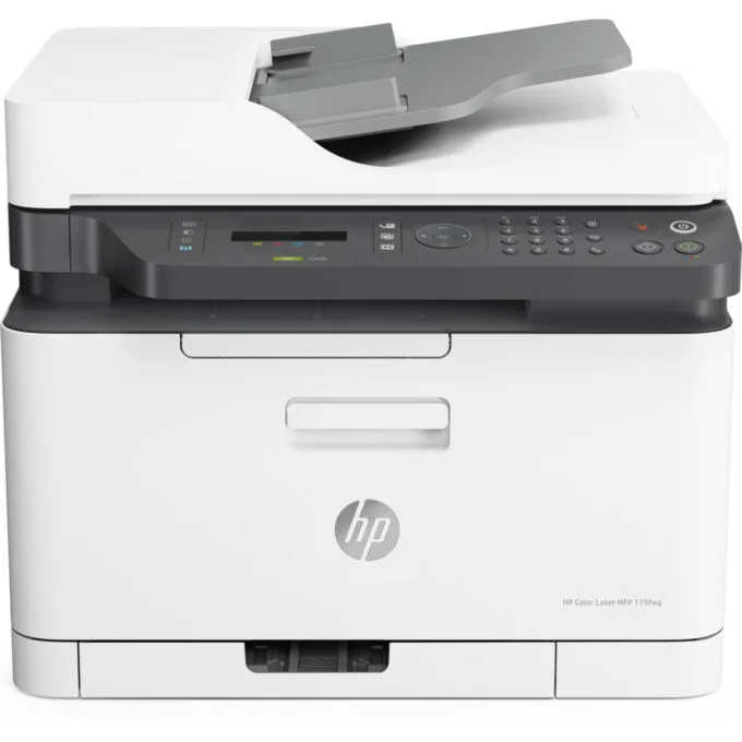 HP Color Laser MFP 179fwg - Gray/White - Color Laser 4-in-1, 128 MB, 800 MHz, A4, USB/LAN/Wi-Fi — image 1