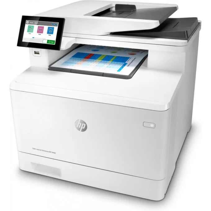 HP Color LaserJet Enterprise MFP M480f - 4-in-1 A4 Color Laser, 2GB RAM, 16GB Storage, 800MHz, Gigabit LAN, ADF, White/Black — image 2