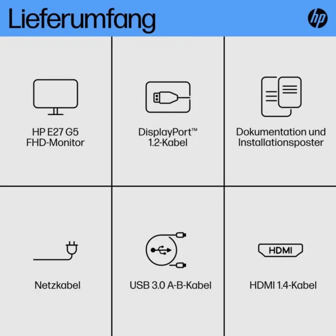 HP E27 G5 Monitor - 6N4E2AA 27" FHD IPS 75Hz 5ms — image 5