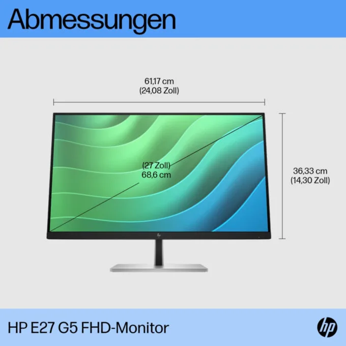 HP E27 G5 Monitor - 6N4E2AA 27" FHD IPS 75Hz 5ms — image 6