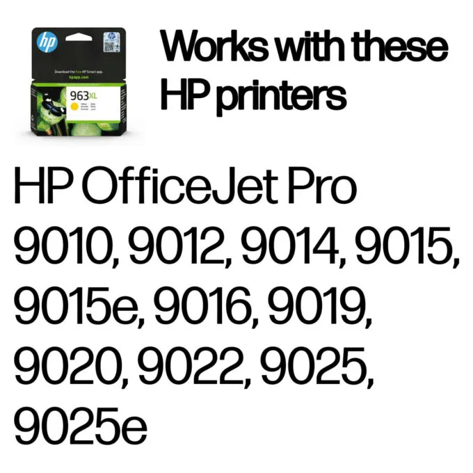 HP INK CARTRIDGE NO 963XL YELLOW — image 2