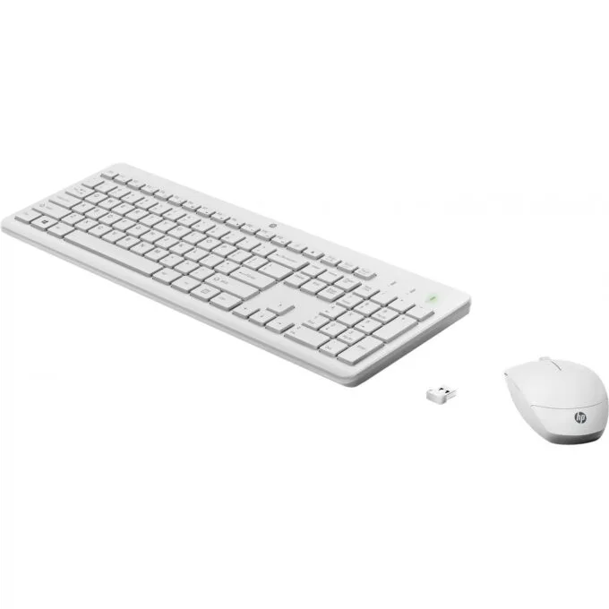 HP Keyboard + Mouse - 230 - Wireless, White, German Layout — image 2