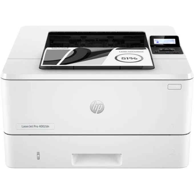 HP LaserJet Pro 4002dn - Monochrome Laser Printer, 40 ppm, Duplex, 256 MB, 1200 MHz, White — image 1