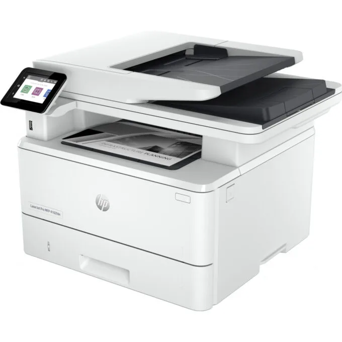 HP LaserJet Pro MFP 4102fdn - Mono Laser MFP - White, Duplex, ADF, LAN, 40 ppm — image 2