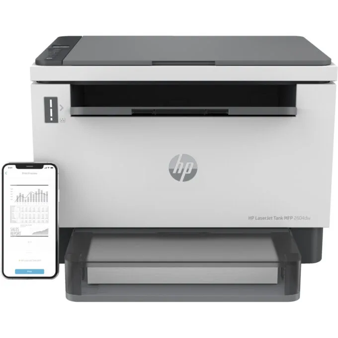 HP LaserJet Tank MFP 2604dw - 3-in-1 Color Laser Printer - Grey, A4, Wi-Fi, Ethernet, Duplex — image 6