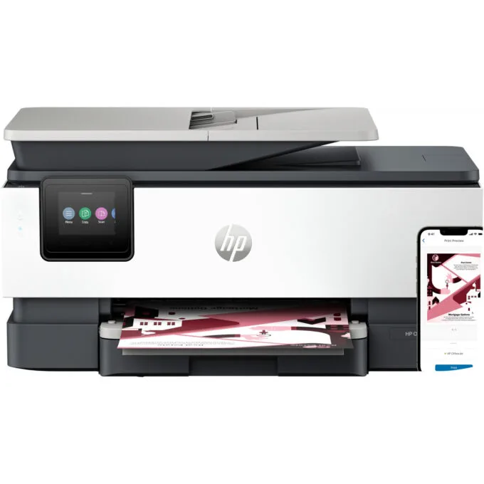 HP OfficeJet Pro 8122e - All-in-One Color Inkjet Printer (3-in-1) - Wi-Fi, ADF, Duplex, 512MB, 1200MHz, Grey — image 1