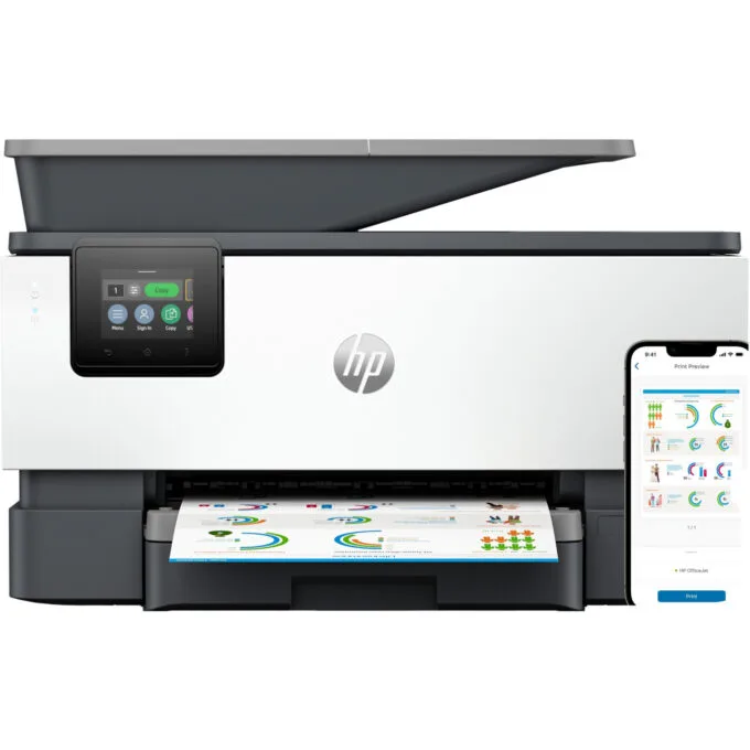 HP OfficeJet Pro 9120b - 9120b - Color Grey, 512MB, 1.2GHz, Duplex, ADF, Wi‑Fi & Ethernet — image 1