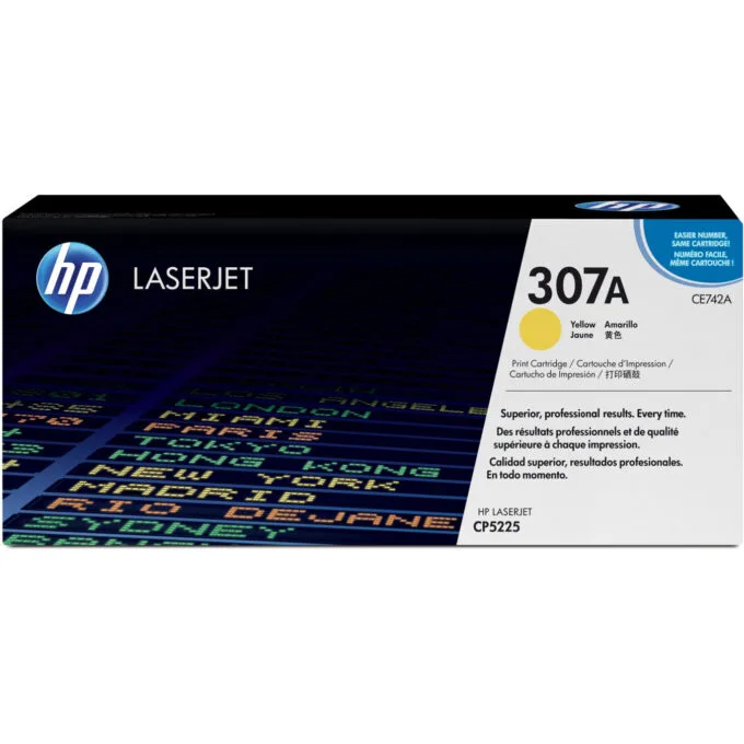HP Original LaserJet Toner Cartridge - CE742A (307A) - Yellow, Standard Yield 7,300 Pages, 1-Pack — image 1