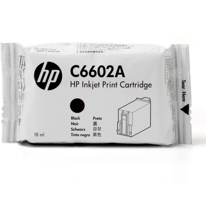 HP Original TIJ 1.0 Black Ink Cartridge - C6602A - Standard Yield, 18 ml, 1-Pack — image 1