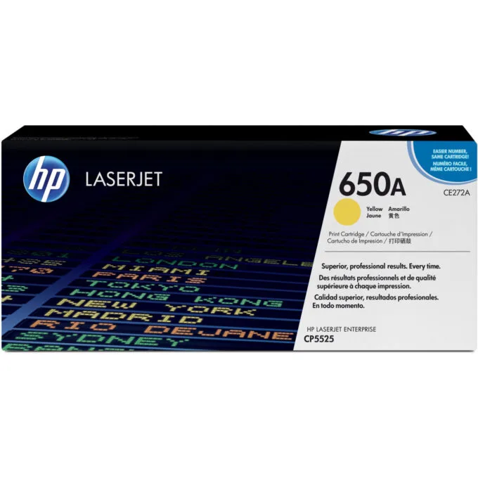 HP Original Toner Cartridge - CE272A (650A) - Yellow, 15,000-Page Yield, 1-Pack — image 1