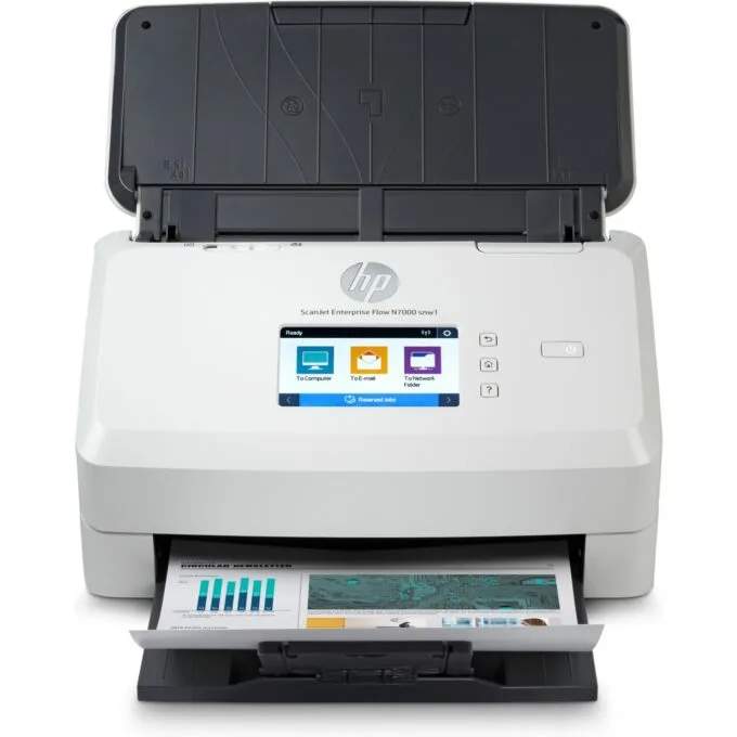 HP ScanJet Enterprise Flow N7000snw1 Document Scanner LAN WiFi - N7000snw1 - White — image 1