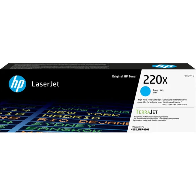 HP Toner 220X - W2201X - Cyan, 5500 pages, Original — image 1