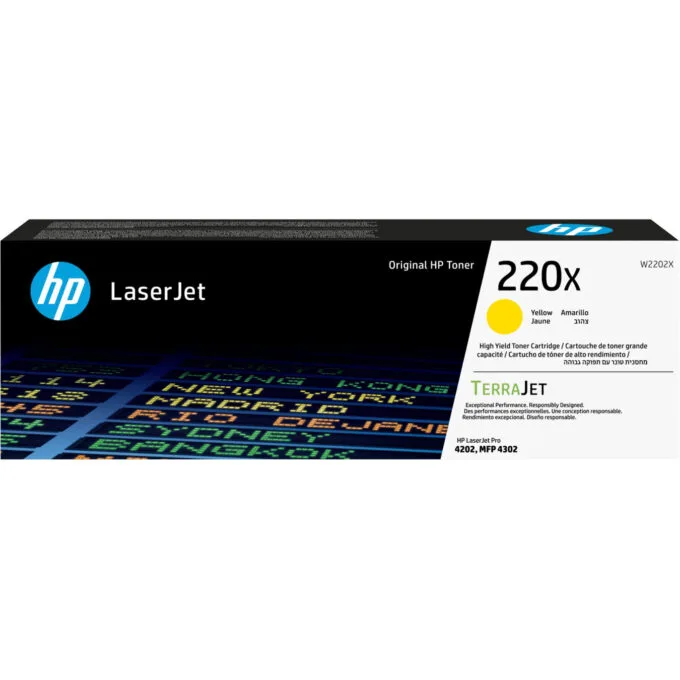 HP Toner 220X - W2202X - Original Yellow High-Yield Toner, up to 5,500 pages — image 1