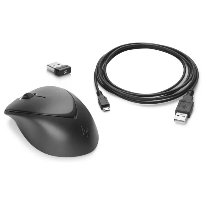 HP Wireless Premium Mouse - Beidhändig - Laser - RF Wireless - 1200 DPI - Schwarz — image 2