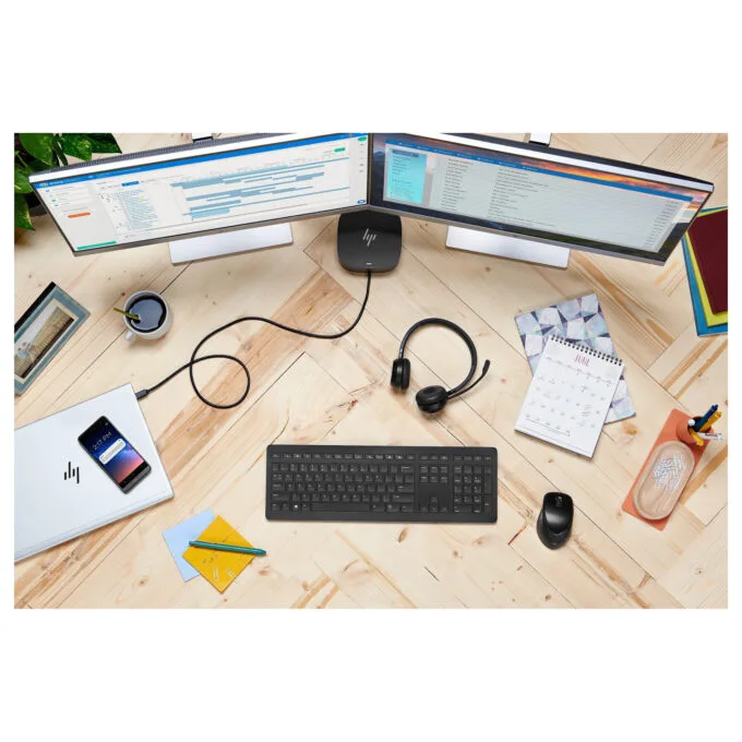 HP Wireless Premium Mouse - Beidhändig - Laser - RF Wireless - 1200 DPI - Schwarz — image 4