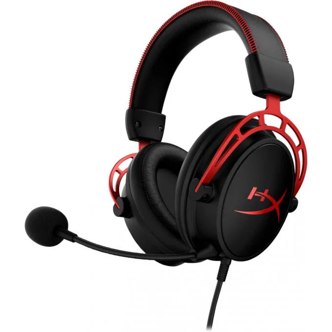 HyperX Cloud Alpha Gaming Headset - Wired Over-Ear Closed - Black/Red — image 1