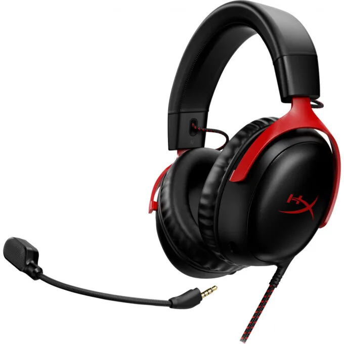 HyperX Cloud III Gaming Headset USB-C - DTS Headphone:X 7.1 - Black/Red — image 6