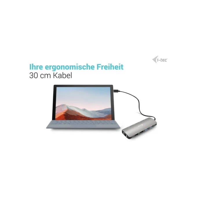 i-tec Metal Nano USB-C Dock - 2×HDMI, 100W Power Delivery, Silver, Dual Display, USB 3.2 Gen1 — image 9