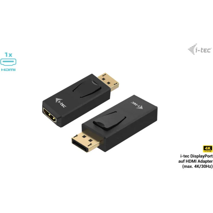 i-tec Passive DisplayPort to HDMI Adapter - Black - Up to 4K@30Hz, Plug & Play — image 5