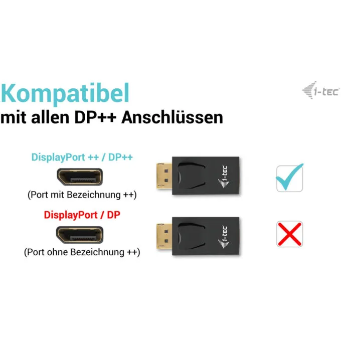 i-tec Passive DisplayPort to HDMI Adapter - Black - Up to 4K@30Hz, Plug & Play — image 6