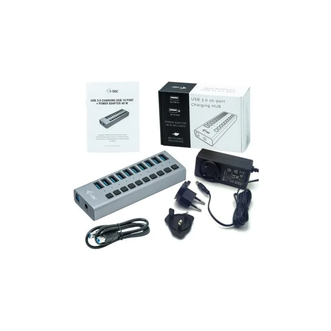 I-Tec U3CHARGEHUB10 USB 3.0 10-Port Charging Hub 48W — image 4