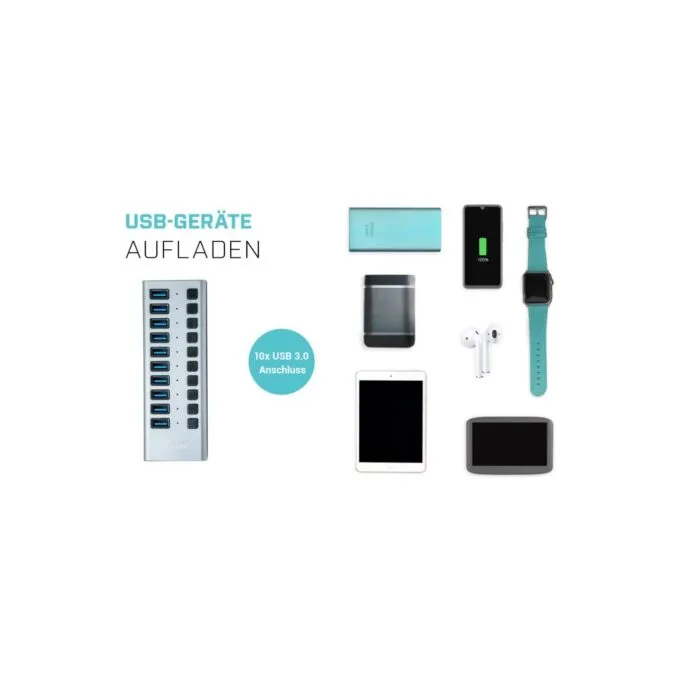 I-Tec U3CHARGEHUB10 USB 3.0 10-Port Charging Hub 48W — image 5