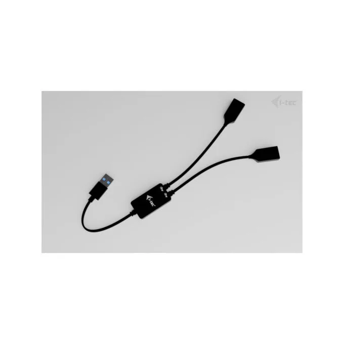 i-tec USB-A Cable Hub 2-Port - 2x USB-A 3.2 Gen 1 (5 Gbit/s), 10 cm Cable, Black — image 4